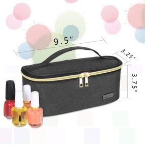 img 1 attached to 💅 Luxja 12-Bottle Nail Polish Organizer in Black - Perfect Case for Polish & Small Tools (15ml - 0.5 fl.oz)!