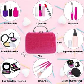 img 2 attached to TEPSMIGO Pretend Makeup Set for Girls 💄 - Fun and Safe Cosmetic Toy for Kids