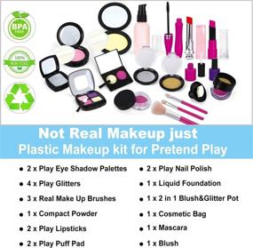 img 1 attached to TEPSMIGO Pretend Makeup Set for Girls 💄 - Fun and Safe Cosmetic Toy for Kids