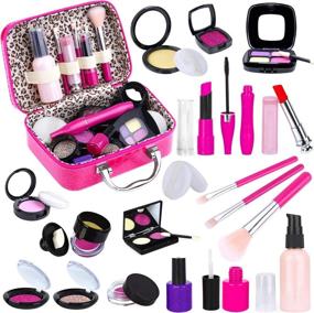 img 4 attached to TEPSMIGO Pretend Makeup Set for Girls 💄 - Fun and Safe Cosmetic Toy for Kids