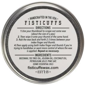 img 2 attached to 🧔 Fisticuffs Strong Hold Mustache Wax – 1 Ounce Tin