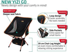 img 2 attached to YIZI GO Portable Camping Chair - Lightweight Folding Backpacking Chair, Compact and Ultralight, Small Collapsible Foldable Packable Chair for Outdoor Activities, Camping, Picnic, Hiking