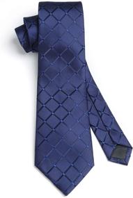 img 2 attached to 👔 HISDERN Classic Necktie with Handkerchief Pocket