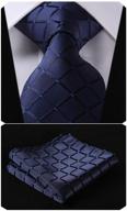 👔 hisdern classic necktie with handkerchief pocket logo