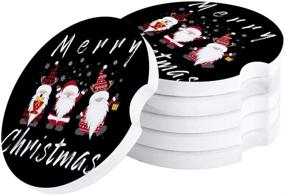 img 3 attached to Absorbent Coasters 2 56Inch Accessories Christmas