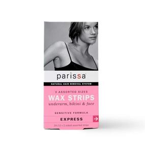 img 4 attached to 🌿 Parissa Assorted Sizes Wax Strips Hair Removal Kit for Sensitive Skin - Includes 12 Strips and 8ml Azulene Aftercare Oil