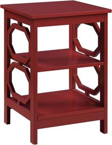 img 4 attached to 🍒 Convenience Concepts Omega End Table: Stylish Cranberry Red Accent for Enhanced Convenience