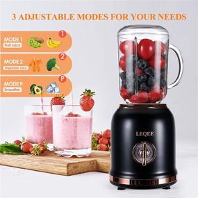 img 1 attached to 🍹 Blender with 6 Sharp Blades for Shakes & Smoothies - 3 Adjustable Speeds - Kitchen Tool for Blending & Grinding - BPA-Free, Includes 3 Travel Cups & 27oz Mason Cup