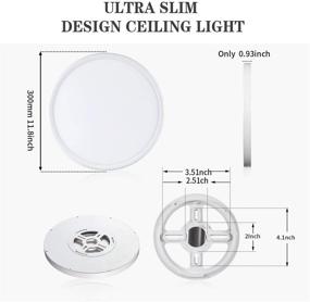 img 1 attached to 💡 2-Pack WiFi Smart LED Ceiling Light Fixture,12Inch 28W 3100LM, APP Flush Mount Ceiling Lamp, Adjustable Color Temperatures and Dimmable, Surface Mount Lights for Kitchen Bedroom Closet Room