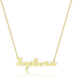 img 4 attached to 🔮 N/A Zodiac Sign Necklaces - Leo Cancer Necklace with Zodiac Letter Pendant for Her - Horoscope Jewelry Gift