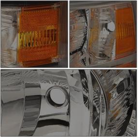 img 2 attached to DNA Motoring HL-OH-CSIL07-SM-AM Smoke Lens Amber Headlights Replacement For 07-13 Silverado