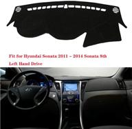 🚗 n2qnice car dashboard cover for hyundai sonata 2011-2014 8th gen - left hand drive - dashmat pad carpet dash mat logo