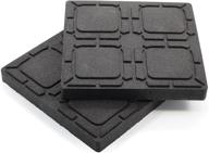 🚐 camco rv flex pads for leveling blocks - 8.5” x 8.5”, prevents jacks & stabilizers from sinking - compatible with camco & fasten brand leveling blocks - black (44600) logo