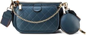 img 4 attached to 👜 Versatile Rhombic Crossbody: Stylish Women's Handbags with Built-In Wallets