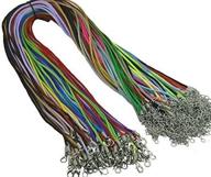 🎀 50pcs mixed colors satin silk necklace cord 2.0mm/24'' with extension chain lead & nickel free - vibrant shades for stylish jewelry making logo