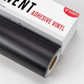 img 4 attached to 🎨 YRYM HT Black Permanent Adhesive Vinyl Roll - Versatile 12"x 50 FT Vinyl for Signs, Scrapbooking, Cricut, Silhouette & Cameo Cutters