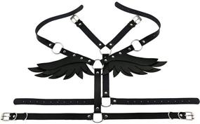 img 1 attached to Women Leather Harness Adjustable Gothic Women's Accessories and Belts