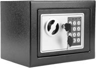 🔒 modrine security safe - digital safe, electronic steel lock box with keypad for home, business or travel (black) - protect money, jewelry, and passports logo