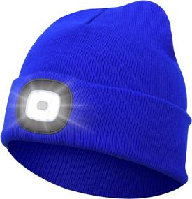 img 4 attached to 🧢 Revolutionary Abbicen Beanie Hat: Knit Lighted Headlight Hats with USB Rechargeable feature for Ultimate Winter Comfort