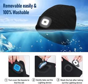 img 3 attached to 🧢 Revolutionary Abbicen Beanie Hat: Knit Lighted Headlight Hats with USB Rechargeable feature for Ultimate Winter Comfort