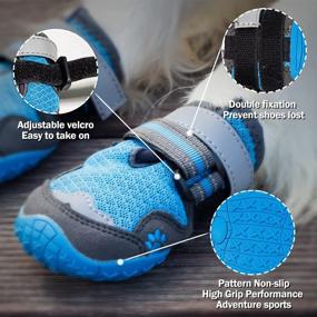 img 1 attached to Dog Boots Breathable Adjustable Accidental Dogs in Apparel & Accessories