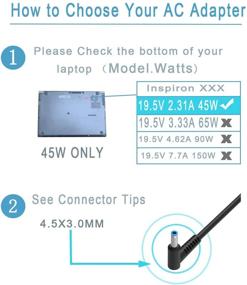 img 3 attached to 💡 High-Quality 45W Power Supply Adapter Cord for HP Pavilion 15-af131dx, 15-af123cl, and 15-af112nr Laptops