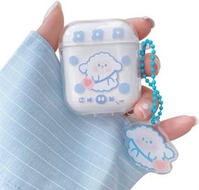 img 4 attached to Ownest Compatible With AirPods Case With Cute Clear Girl Cartoons Animal Design Smooth Soft TPU Cover Case For Airpods 2 &Amp Accessories & Supplies