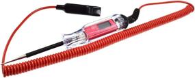 img 2 attached to ⚡ TOPEMAI 3-48V Digital LCD Display Circuit Tester: Heavy-Duty Coil Cord, Low Voltage & Automotive Test Light with Stainless Probe - 132 Inch Spring Wire