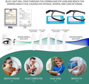 img 3 attached to Stylish K KENZHOU Blue Light Computer Glasses for Women with Spring Hinges - 1 Pack