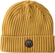 🧢 timberland ribbed watch cap for men with logo plate logo