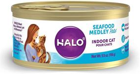 img 4 attached to 🐱 Halo Cat Food Review: Grain Free Indoor Wet Cat Food, Seafood Medley 5.5oz Can (Pack of 12)