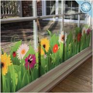 grass window border flowers insects logo