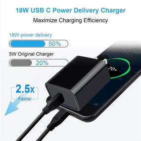 img 1 attached to 20-ваттный зарядный адаптер USB C PD быстрого заряда для iPhone 13 12/11 Xs Max XR X 8 Plus, Samsung Galaxy S21 Note 20 A50 A51, Google Pixel - зарядное устройство USB C