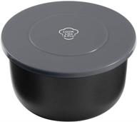 🍲 sicheer silicone lid inner pot cover - compatible with ninja foodi pressure cooker & air fryer 6.5 quart and 8 quart, grey logo