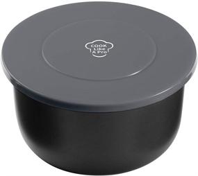 img 4 attached to 🍲 SiCheer Silicone Lid Inner Pot Cover - Compatible with Ninja Foodi Pressure Cooker & Air Fryer 6.5 Quart and 8 Quart, Grey