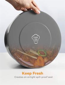 img 1 attached to 🍲 SiCheer Silicone Lid Inner Pot Cover - Compatible with Ninja Foodi Pressure Cooker & Air Fryer 6.5 Quart and 8 Quart, Grey