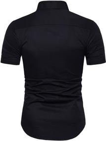 img 3 attached to 👔 MUSE FATH Black Cotton Shirt for Men - Sleeve Style - Men's Clothing