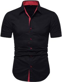 img 4 attached to 👔 MUSE FATH Black Cotton Shirt for Men - Sleeve Style - Men's Clothing