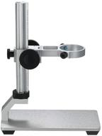 🔬 universal aluminium alloy professional base stand holder for usb digital microscope, endoscope, magnifier, loupe camera - adjustable desktop support bracket for max 1.4" diameter (aluminium alloy) logo