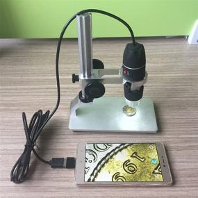 img 1 attached to 🔬 Universal Aluminium Alloy Professional Base Stand Holder for USB Digital Microscope, Endoscope, Magnifier, Loupe Camera - Adjustable Desktop Support Bracket for Max 1.4" Diameter (Aluminium Alloy)