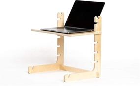 img 4 attached to 🖥️ Readydesk - Universal Laptop Standing Desk - Portable and Adaptable - Sustainable Birch Wood - Made in USA - Birch Color