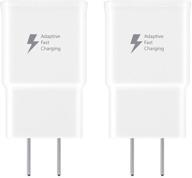 🔌 spater adaptive fast charging wall charger - compatible with samsung galaxy note9 / note8 / note5 / s10 / s9 / s8 / s8 / s7 / s6 plus, galaxy s8 active, and more (2 pack, white) logo