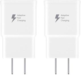 img 4 attached to 🔌 Spater Adaptive Fast Charging Wall Charger - Compatible with Samsung Galaxy Note9 / Note8 / Note5 / S10 / S9 / S8 / S8 / S7 / S6 Plus, Galaxy S8 Active, and More (2 Pack, White)