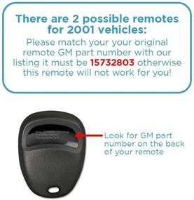 img 1 attached to 🔑 2 пакета брелоков Keyless2Go с возможностью самостоятельной программы для замены фобов для автомобилей с 3 кнопками KOBLEAR1XT 15042968 на пульте