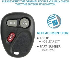 img 2 attached to 🔑 2 пакета брелоков Keyless2Go с возможностью самостоятельной программы для замены фобов для автомобилей с 3 кнопками KOBLEAR1XT 15042968 на пульте