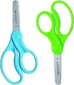 img 4 attached to 🌈 Westcott Kids' 5-inch Blunt Safety Scissors, Right- &amp; Left-Handed, Assorted Colors, 2-Pack (13168)