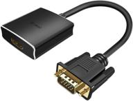 🔌 vga в hdmi адаптер 1080p с аудио для вывода сигнала с пк на телевизор/монитор hdmi - мужской vga к женскому hdmi конвертеру от giveet для компьютера, настольного пк, ноутбука, проектора, жк-телевизора логотип