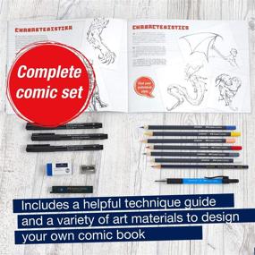 img 3 attached to 🎨 Faber-Castell Comic Illustration Set - The Famazings Superhero Comic Book Drawing Kit with Pitt Artist Pens & Goldfaber Coloring Pencils: Unleash Your Creative Superpowers!