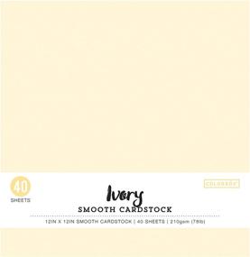 img 1 attached to Colorbok Ivory 12x12in Smooth Cardstock: Superior Quality and Versatile Crafting Paper