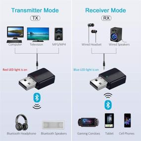 img 2 attached to 🔌 Enhance Connectivity with Janboo Bluetooth 5.0 Adapter: Transform PC, TV, Car Stereo into Bluetooth-Enabled Sound Systems